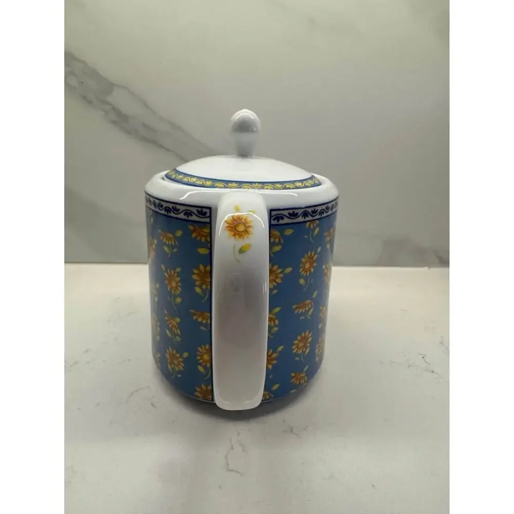Vista Alegre Vintage Discontinued Sunflower Daisy Floral Teapot